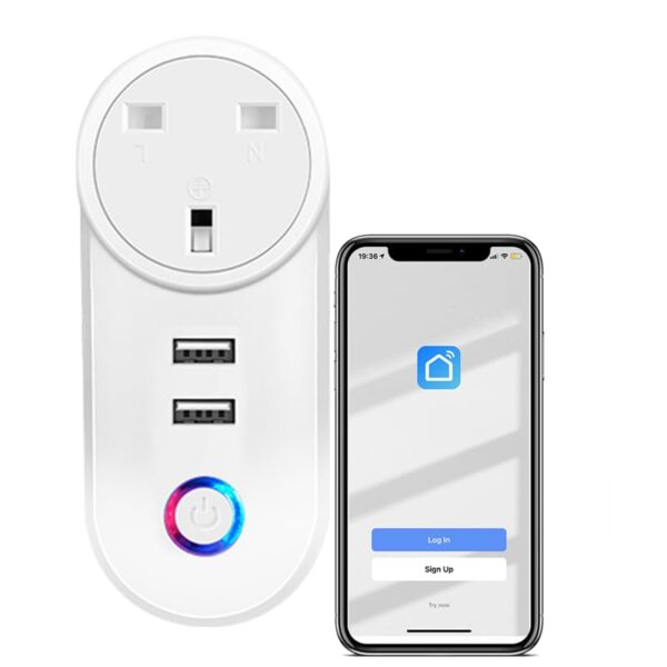UanTii WiFi Smart Plug Tuya Smart Socket Timer Schedule Socket for Smart Home App Remote Control Compatible with Amazon Alexa Google Assistant Siri 16A