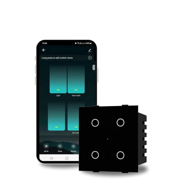 AZIOT Smart Wi-Fi Modular 4 Gang Premium Touch Switch