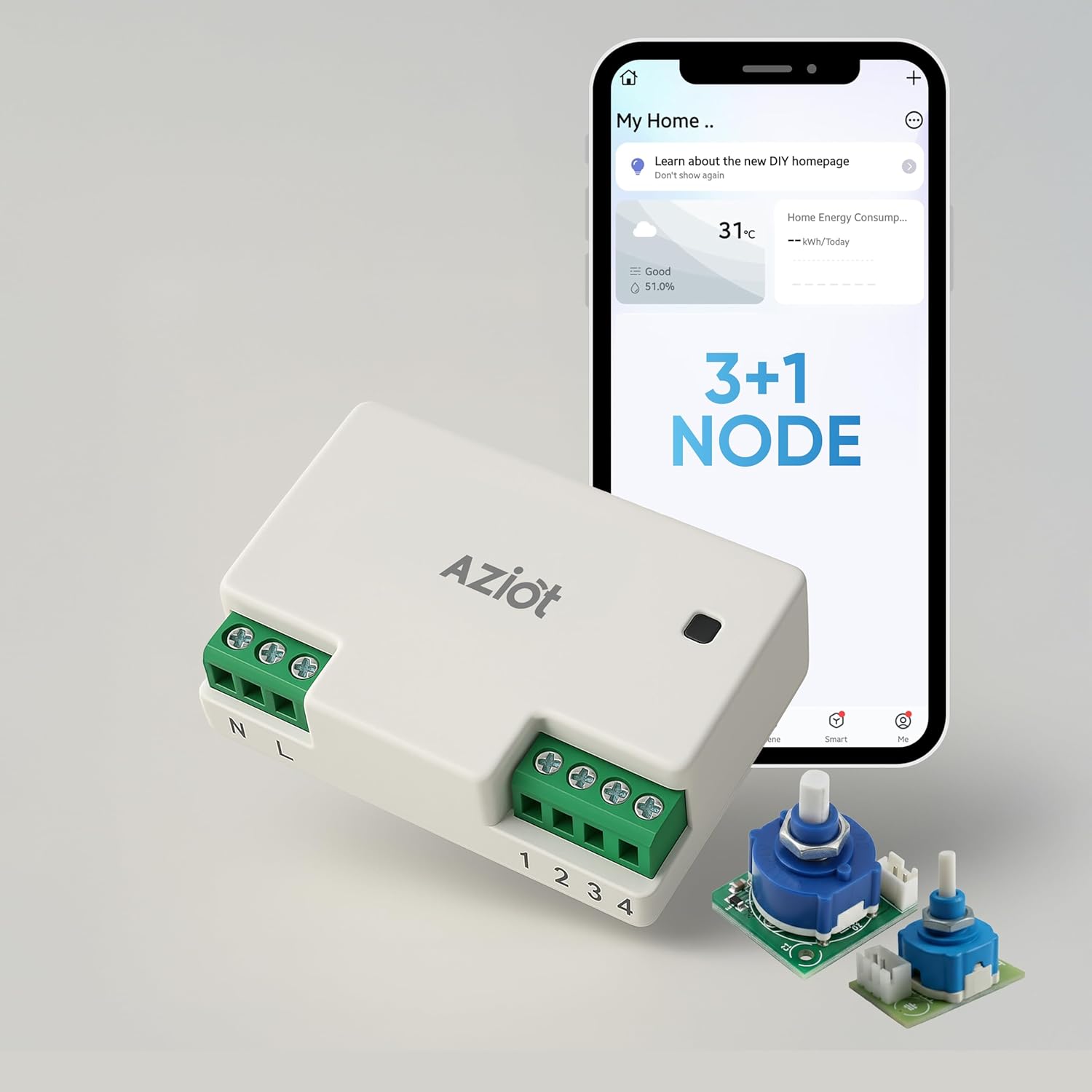 AZIOT 3+1 Fan Smart Switch