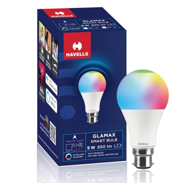 Havells Glamax 9W B22 WiFi LED Smart Bulb with Music Sync Function